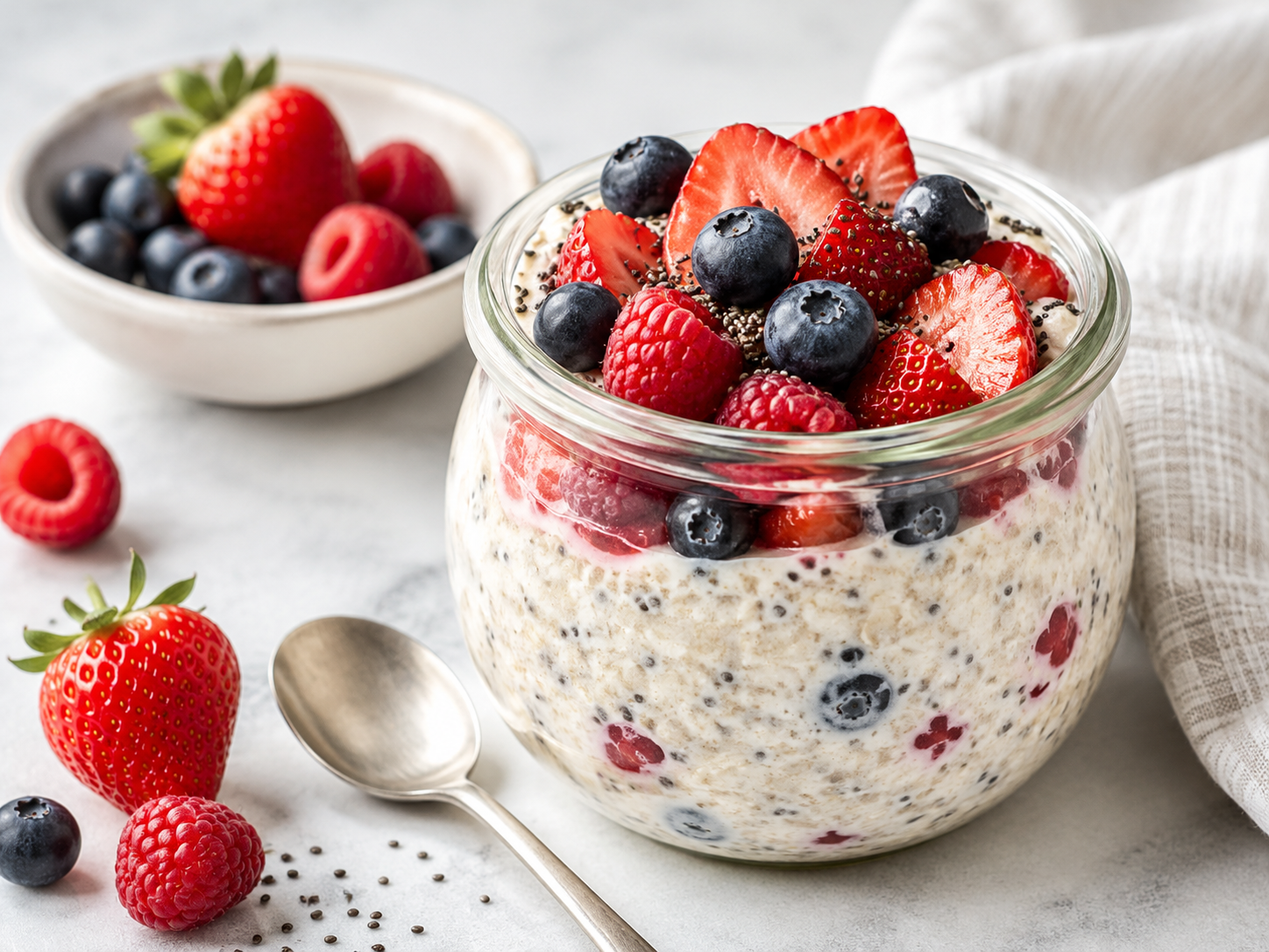Berry overnight oats recipe
