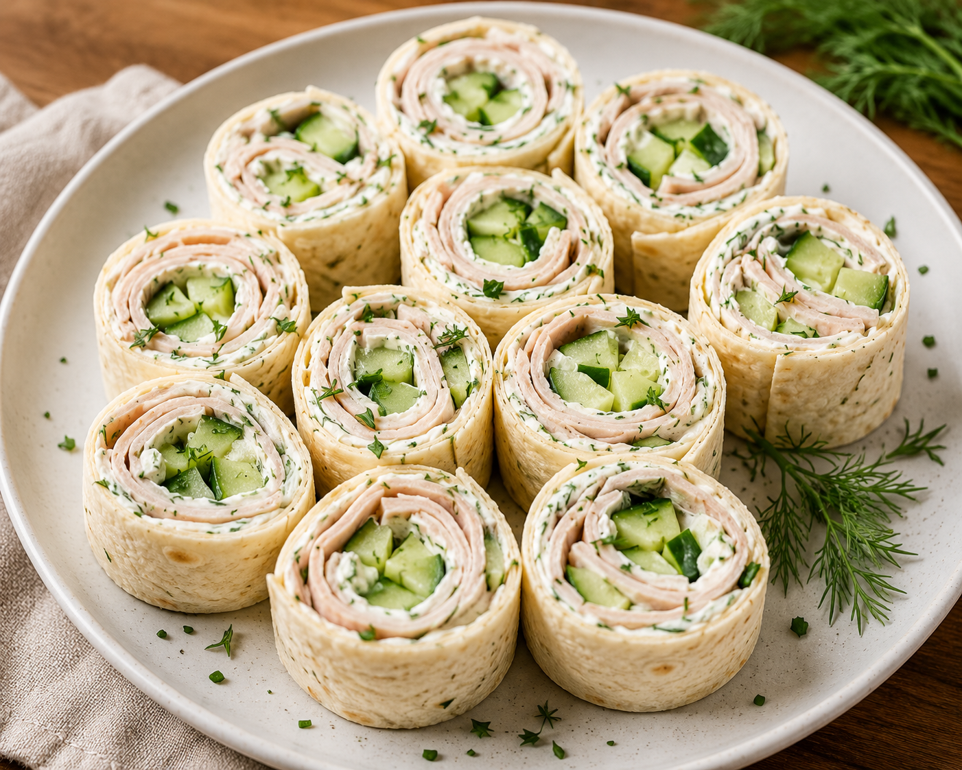 Turkey cucumber roll-ups recipe